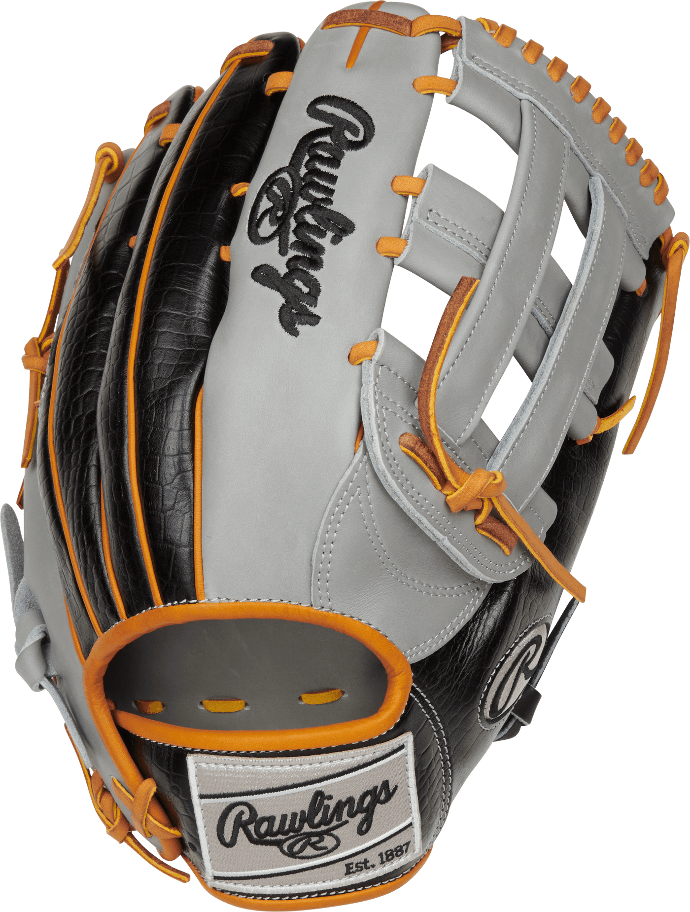 Rawlings Lance Parrish Baseball Catchers Mitt RCM30BT Black Orange