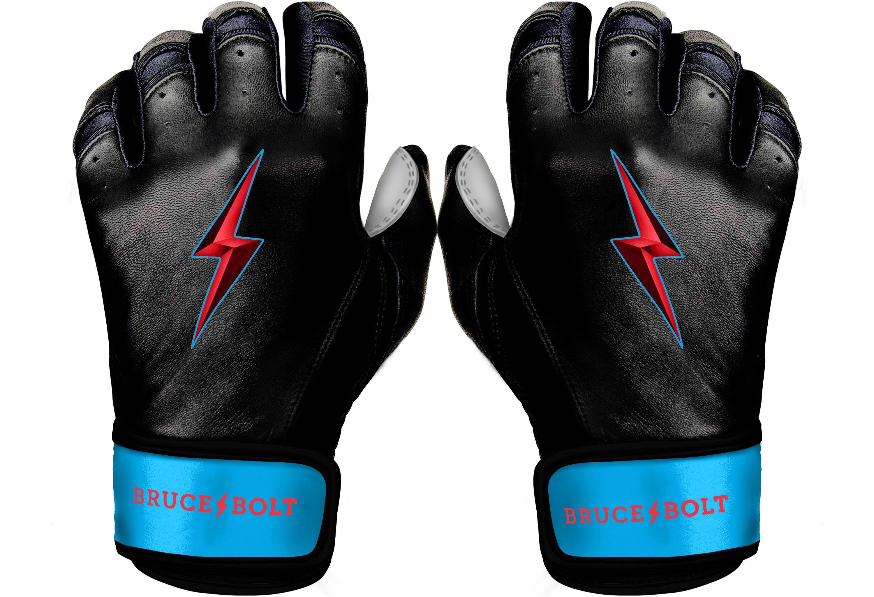 Bruce Bolt PREMIUM PRO BRINSON Series Short Cuff Batting Gloves: Black