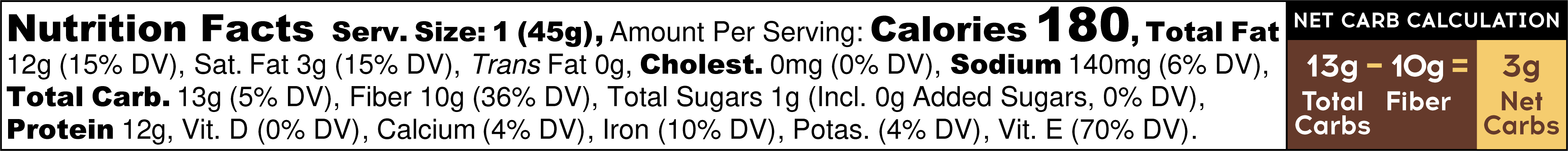 Peanut Butter Chip Nutrition