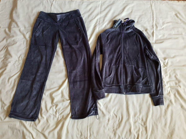 grey velour tracksuit womens