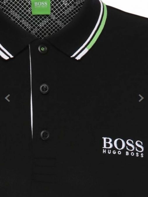 black and green hugo boss polo