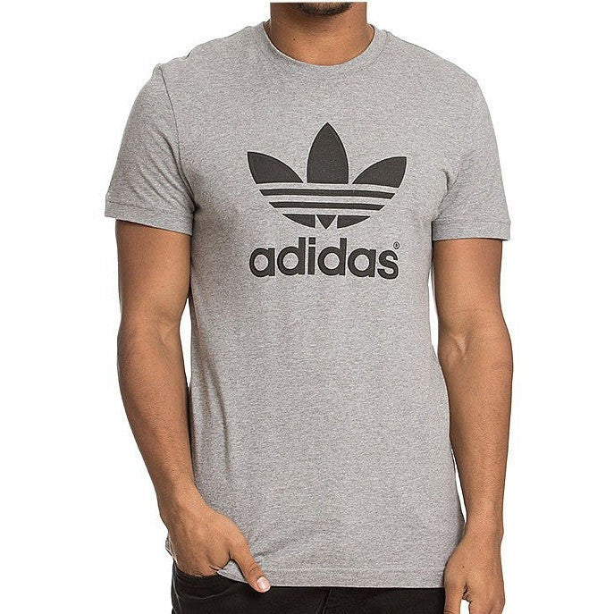 adidas trefoil t shirt grey