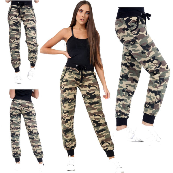 camo jogging bottoms womens