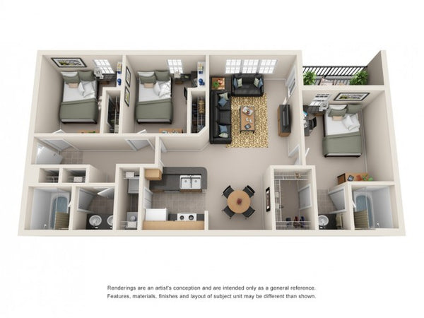 Professionelle Wohnungsreinigung für Drei-Zimmer-Wohnungen