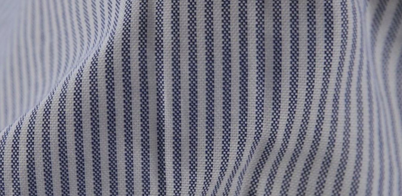 Chemise Oxford Rayé bleau blanc