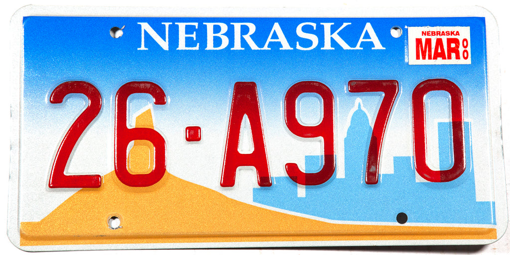 2000 Nebraska License Plate Brandywine General Store