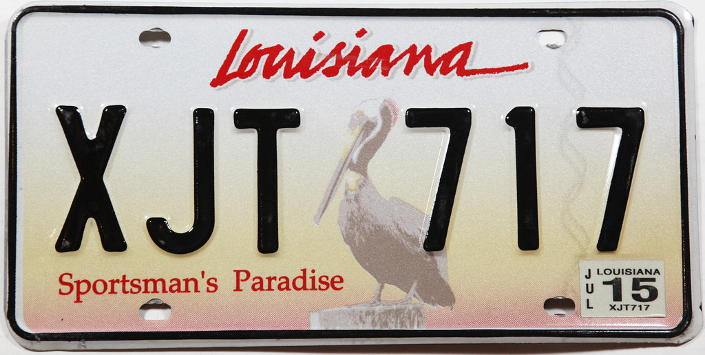 2015 Louisiana License Plate Brandywine General Store