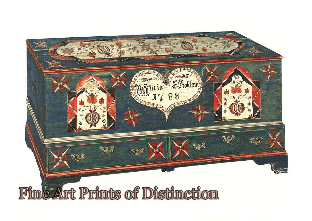 Pennsylvania Dutch Dower Chest Art Print Brandywine General Store