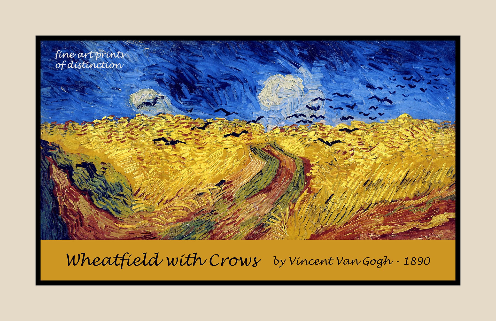 Van Gogh Vincent Wheat Field With Crows Premium Poster Brandywine General Store