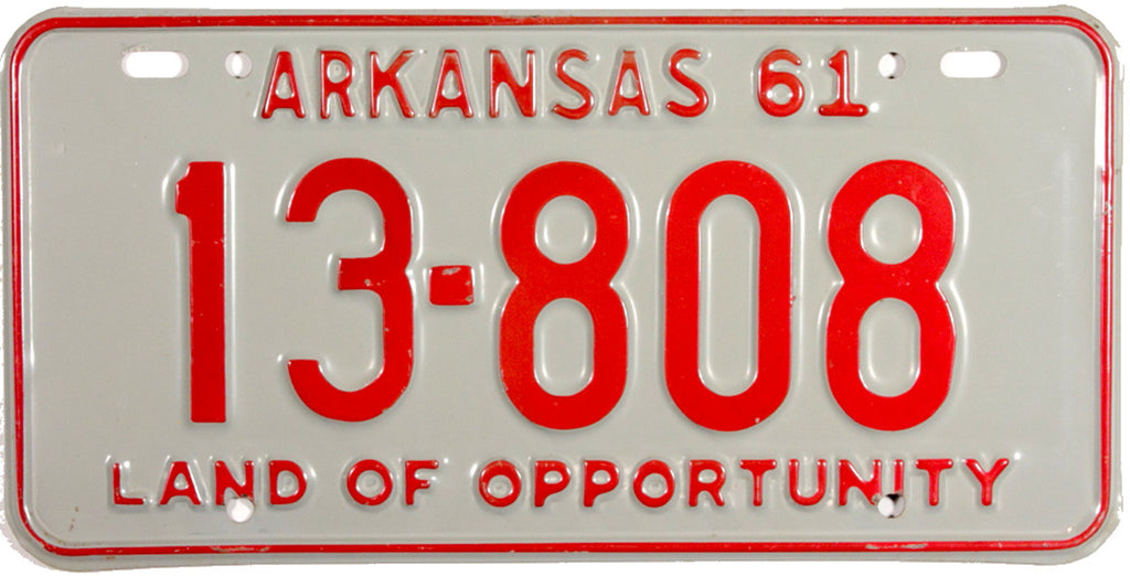 1961 Arkansas License Plate | Brandywine General Store