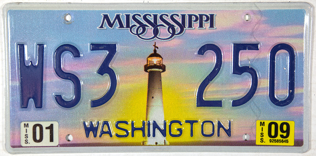 2009 Mississippi License Plate Brandywine General Store