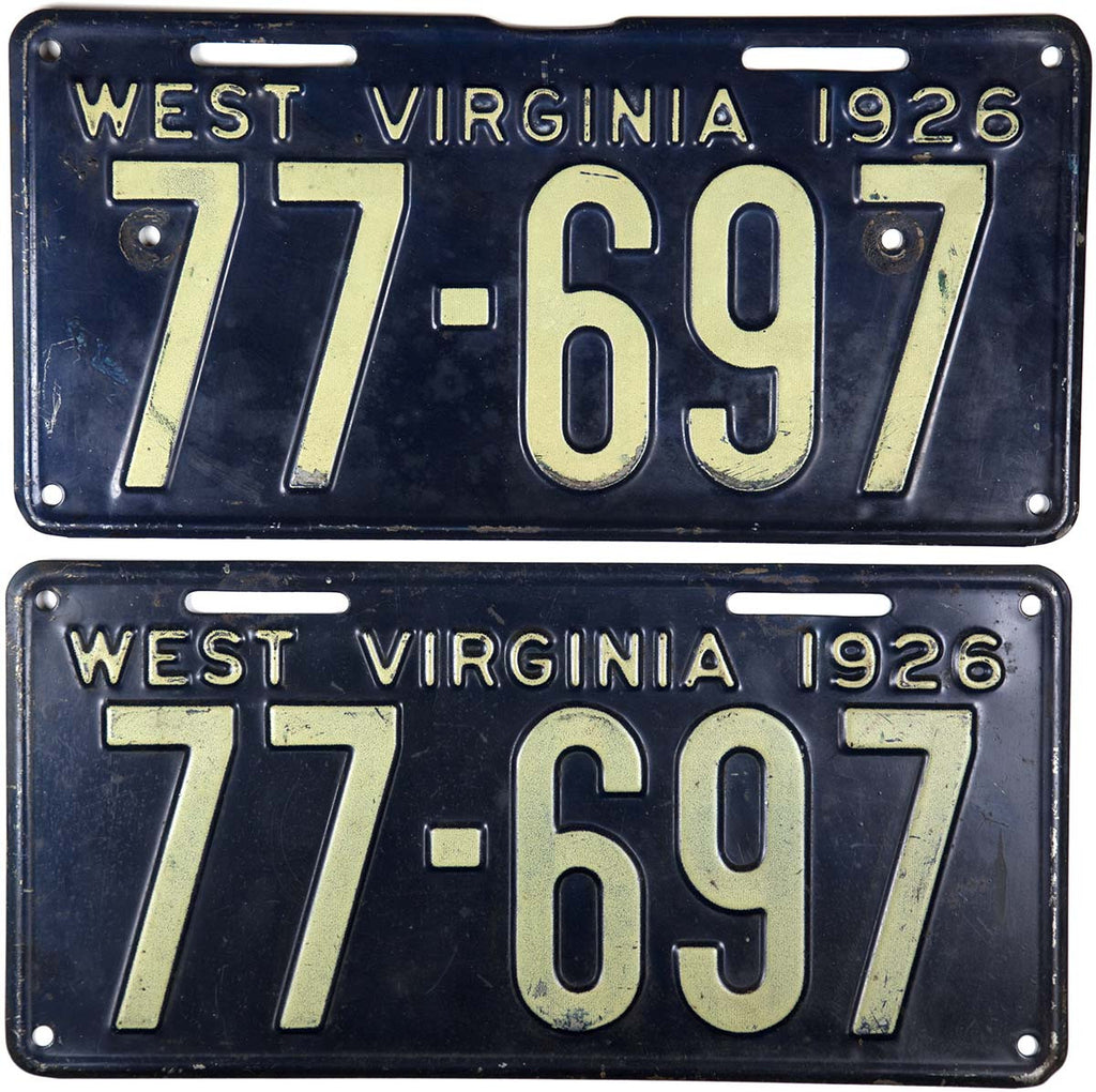 1926-west-virginia-license-plates-brandywine-general-store