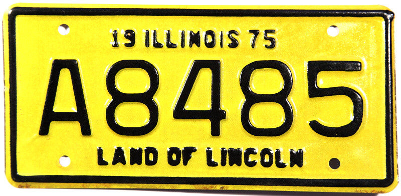1975 Illinois Motorcycle License Plate | Brandywine General Store