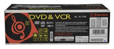 Brand New in Box DVD VCR Combo Player Emerson EWD2203