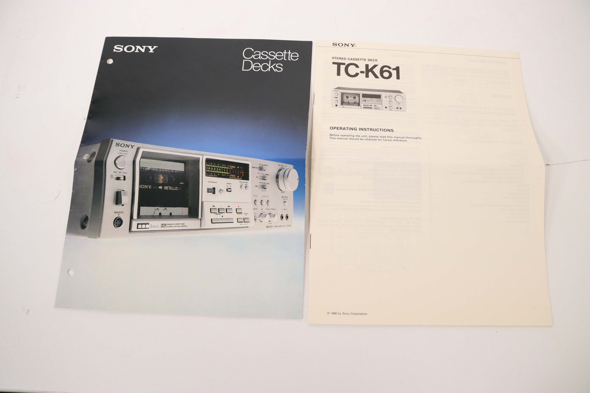 Sony Tc K61 Single Cassette Deck Player Recorder Sendust And Ferrite H