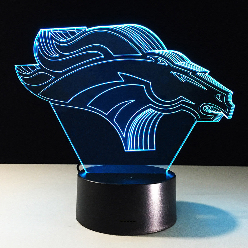 Image of Denver Broncos 3D Optical Illusion Lamp