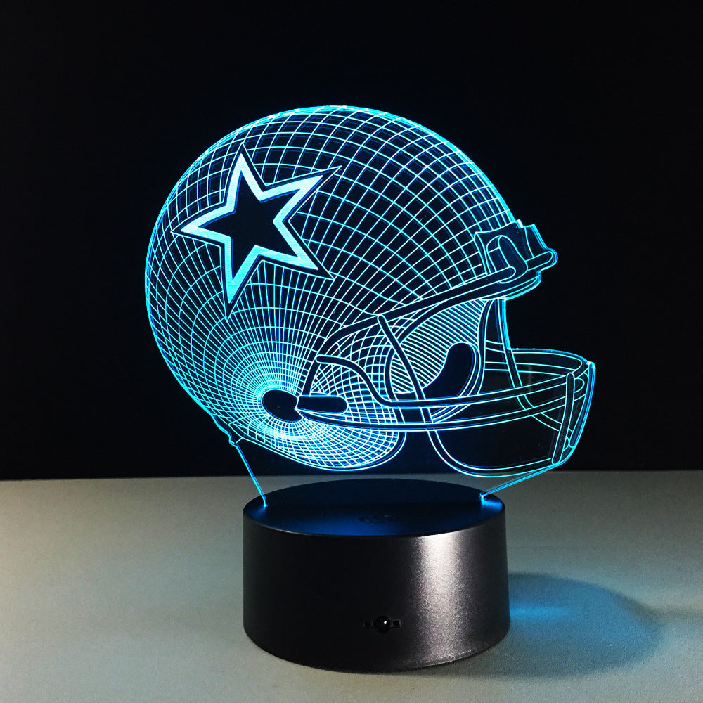 Image of Dallas Cowboys Inspired 3D Optical Illusion Lamp