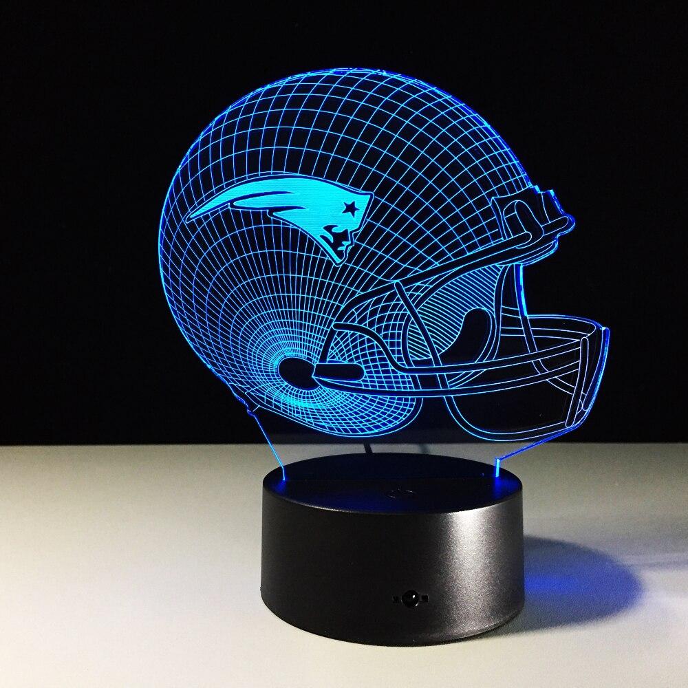 Image of New England Patriots 3D Optical Illusion Lamp