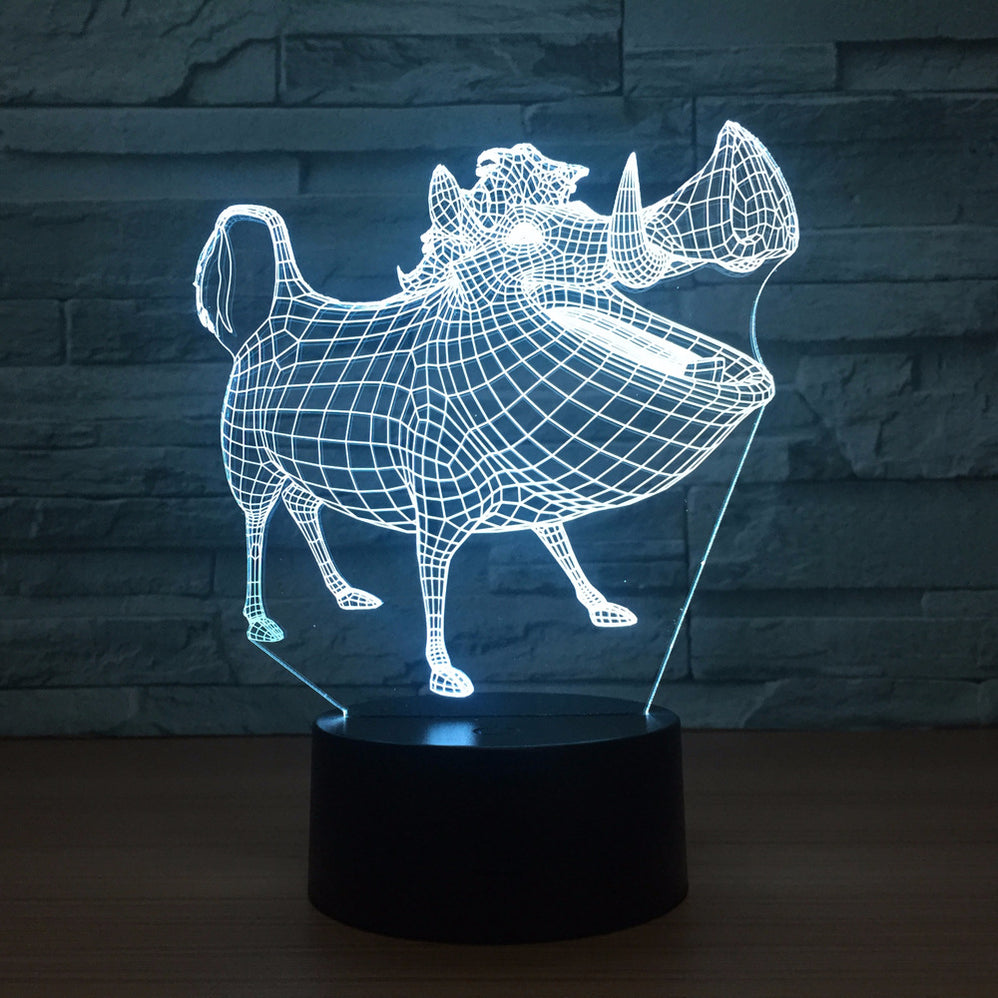Animals — 3D Optical Lamp
