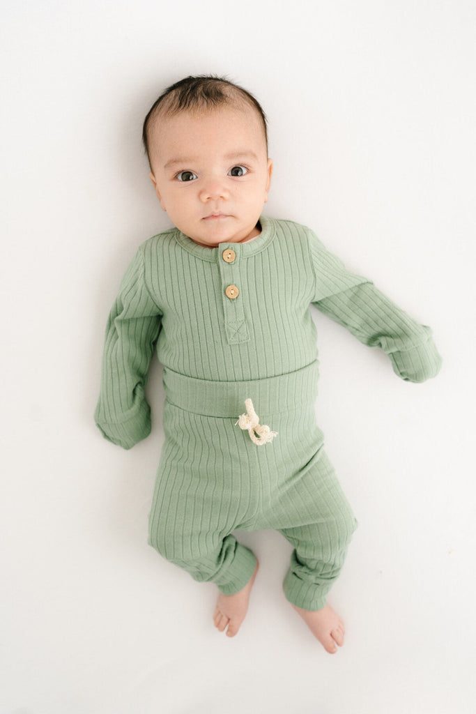 Olive Ribbed Bodysuit Set – Little One Shop Co.