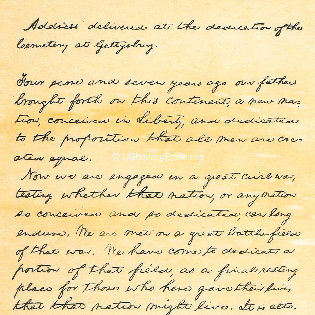 the gettysburg address copy