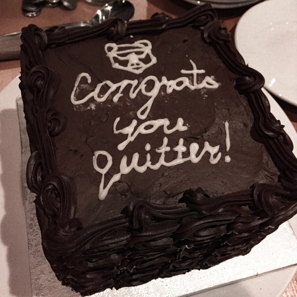 Congrats you quitter cake