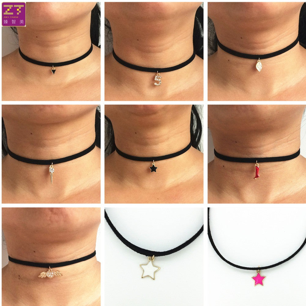 plain choker necklace