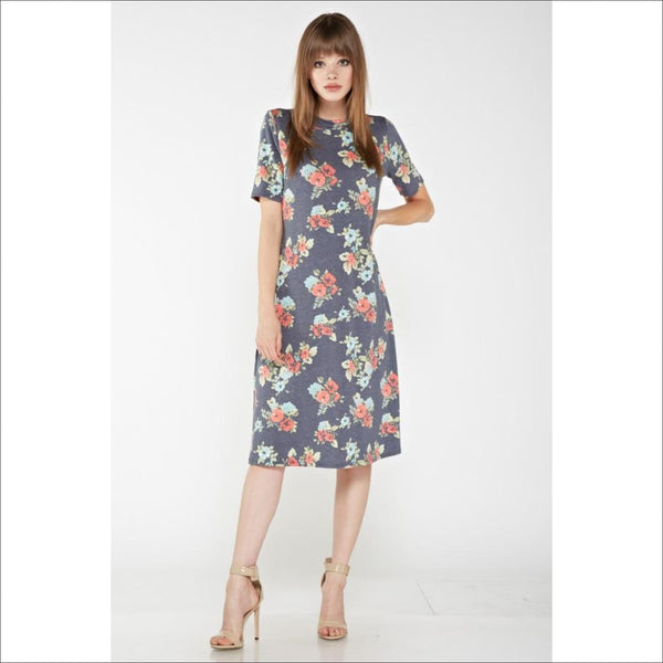 Buy Floral Dress Online & Sleeve Floral Dress, Heather Grey Dress