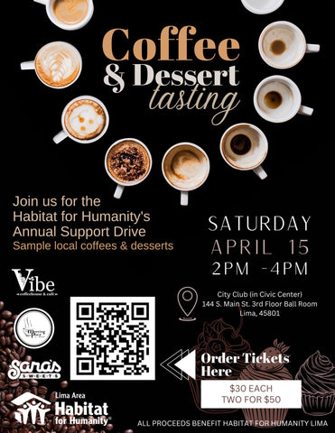 Coffee and dessert tasting event April 15th at City Club