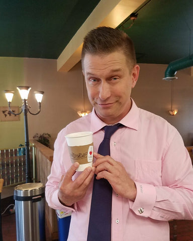 Stephen Baldwin visit to The Meeting Place coffee shop in Lima