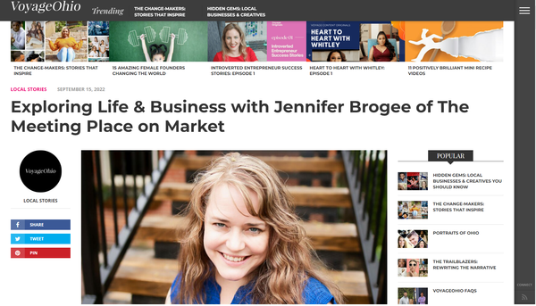 Jennifer Brogee Voyage Ohio Article