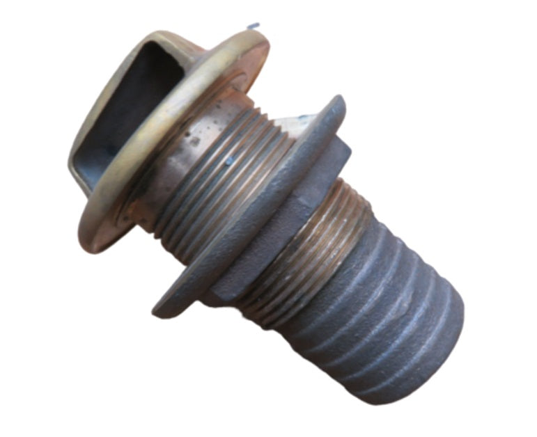 Buck Algonquin 01THH125S Bronze 1-1/4" Thru-Hull with Shield for Hose Fitting