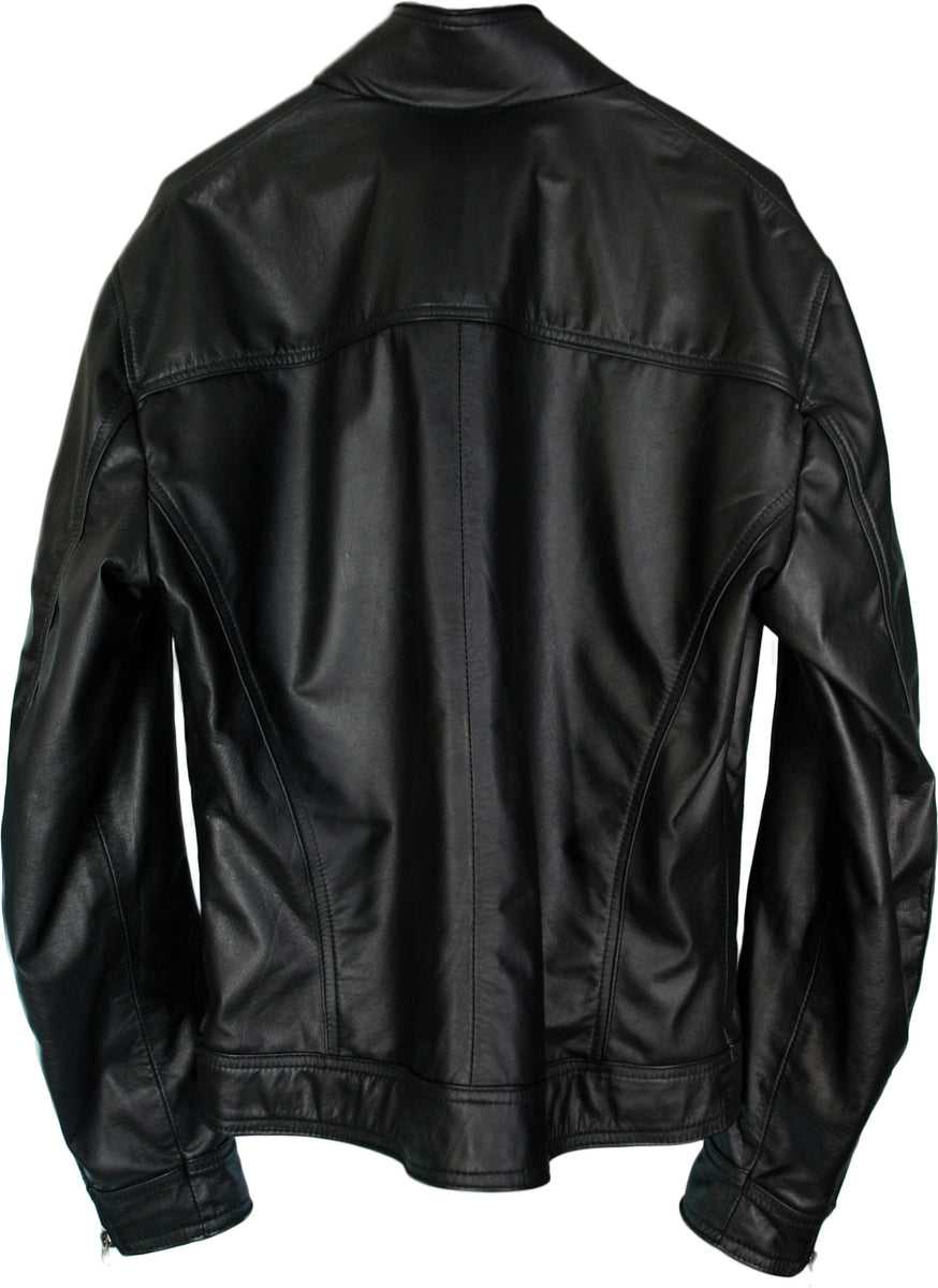 DURSS Leather Jacket in Black - Lightweight Calfskin– PDCollection ...
