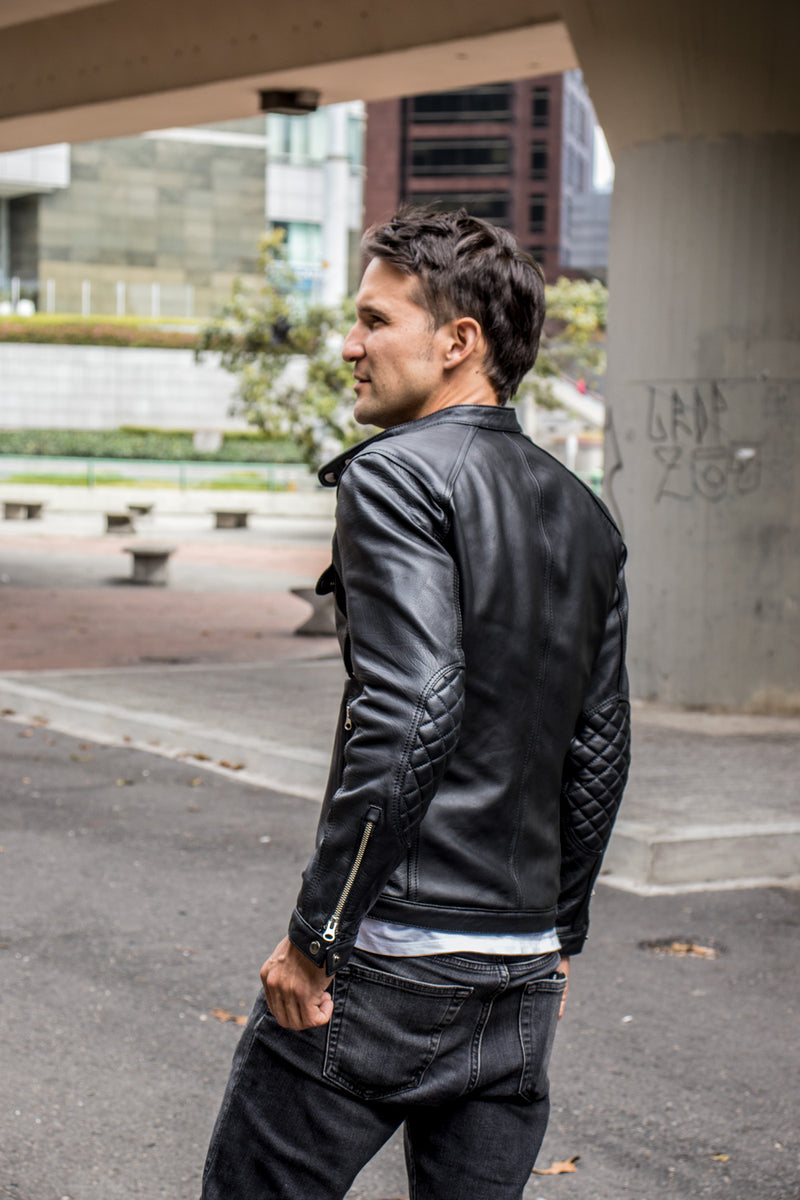 MI6 Leather Jacket - Double Cargo Pockets in Black– PDCollection ...