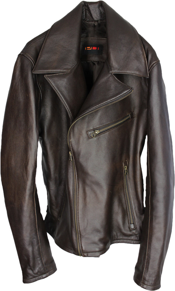 Rebel DK Leather Jacket Cafe Racer Dark Brown – PDCollection ...