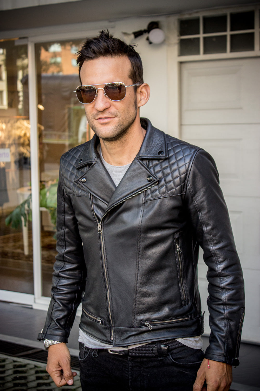 LUKAS BOLD CR Leather Jacket diamond Quilted - Black - Magic RUDE Vide ...