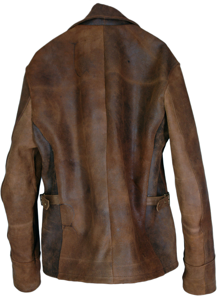 RUGGED Aged Leather Jacket in Vintage Brown– PDCollection Leatherwear ...