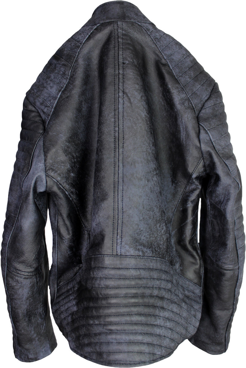 R100 Leather Jacket Cafe Racer Lamb Antique Distressed Gray ...