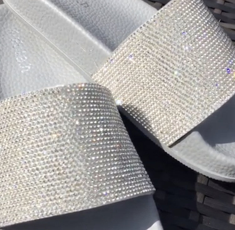 silver bling slides