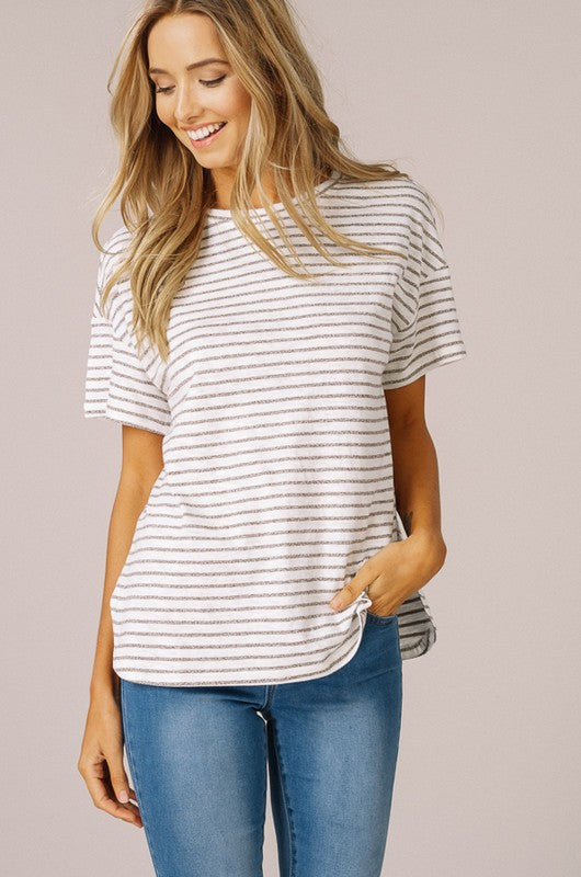 striped jersey top