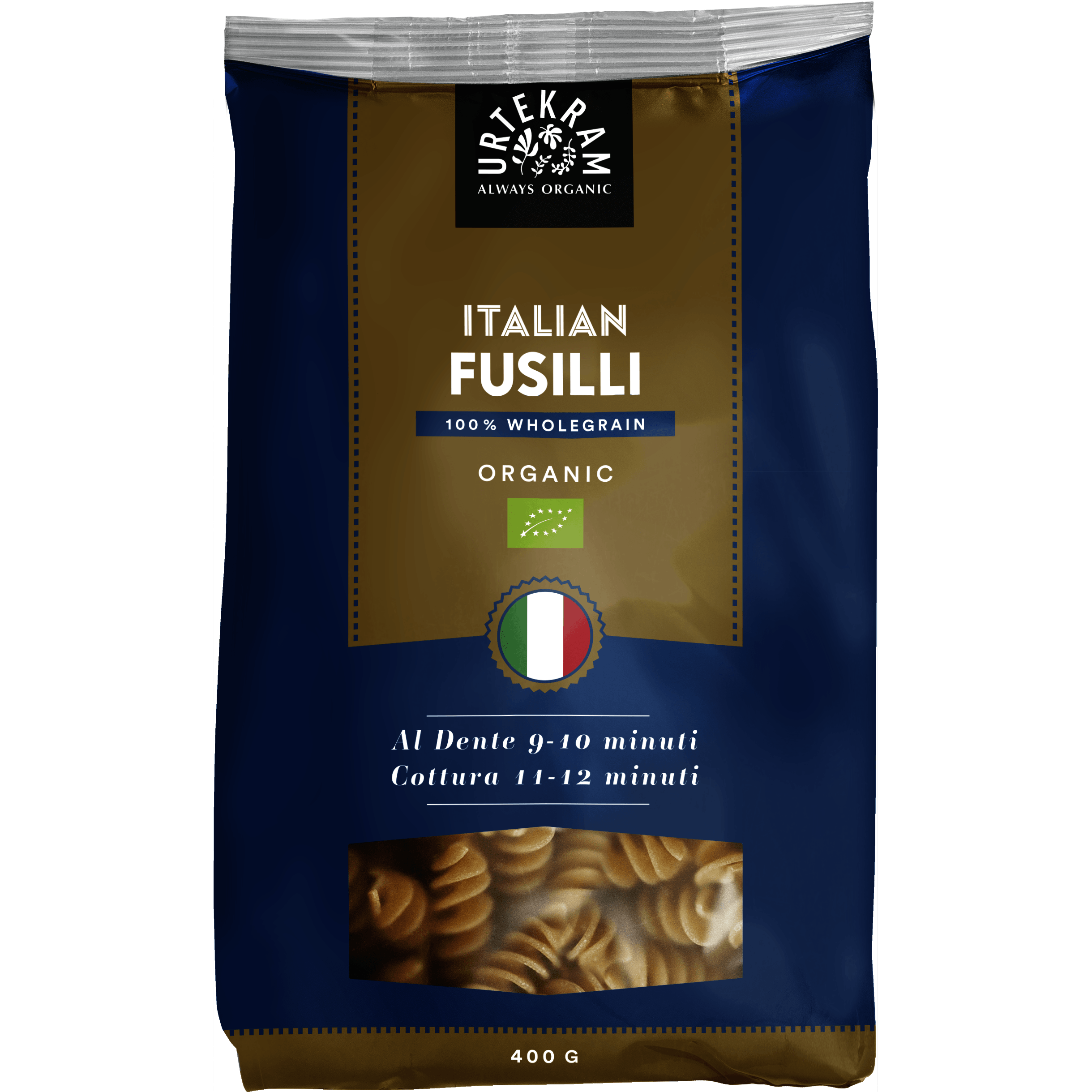 Urtekram Luomu Fusilli - 100% täysjyväpastaa  €