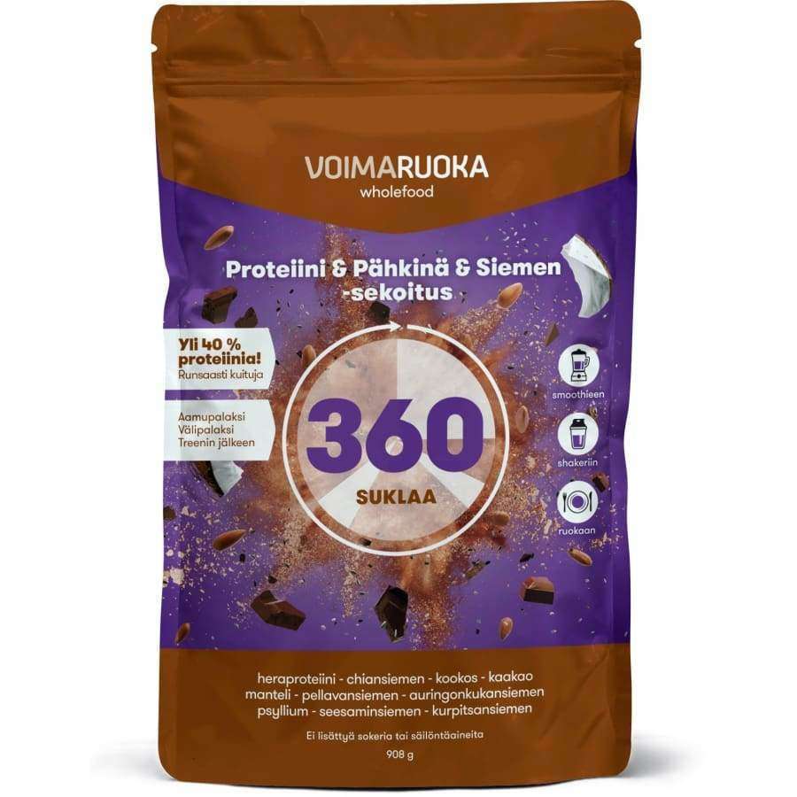 Voimaruoka 360 Wholefood Suklaa – Ruokaisa proteiinisekoitus  €