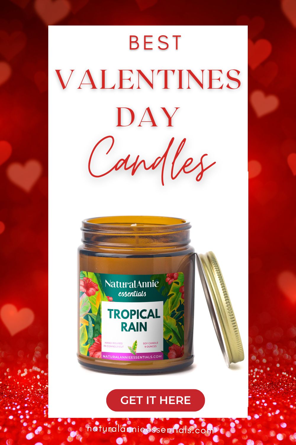 Tropical Rain Scented Soy Candle 9OZ for valentines day
