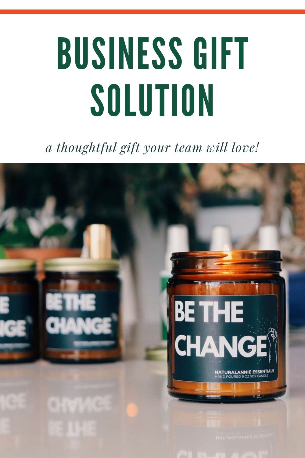 corporate business gift solution be the change soy candle