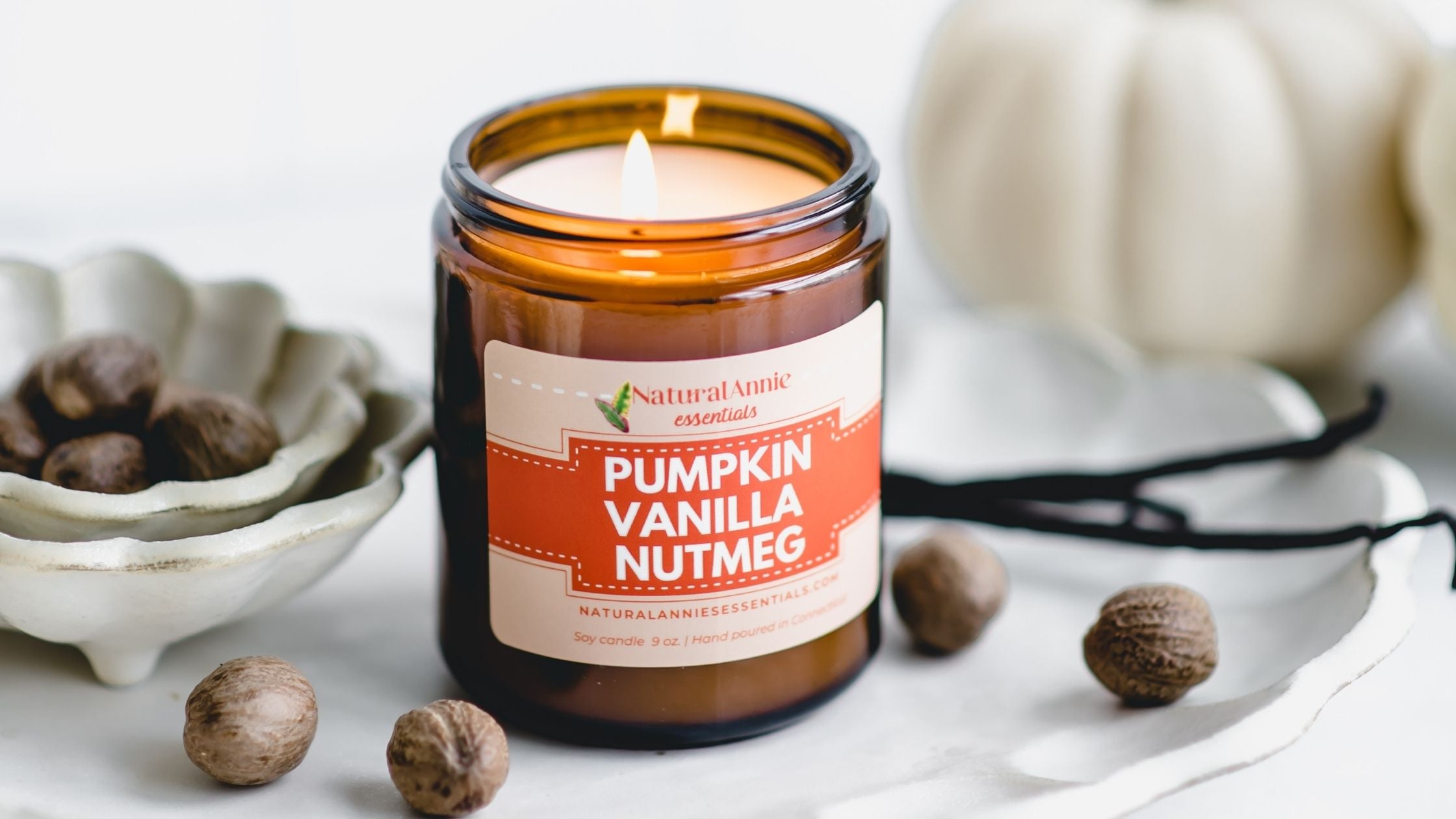 pumpkin vanilla nutmeg fall candle