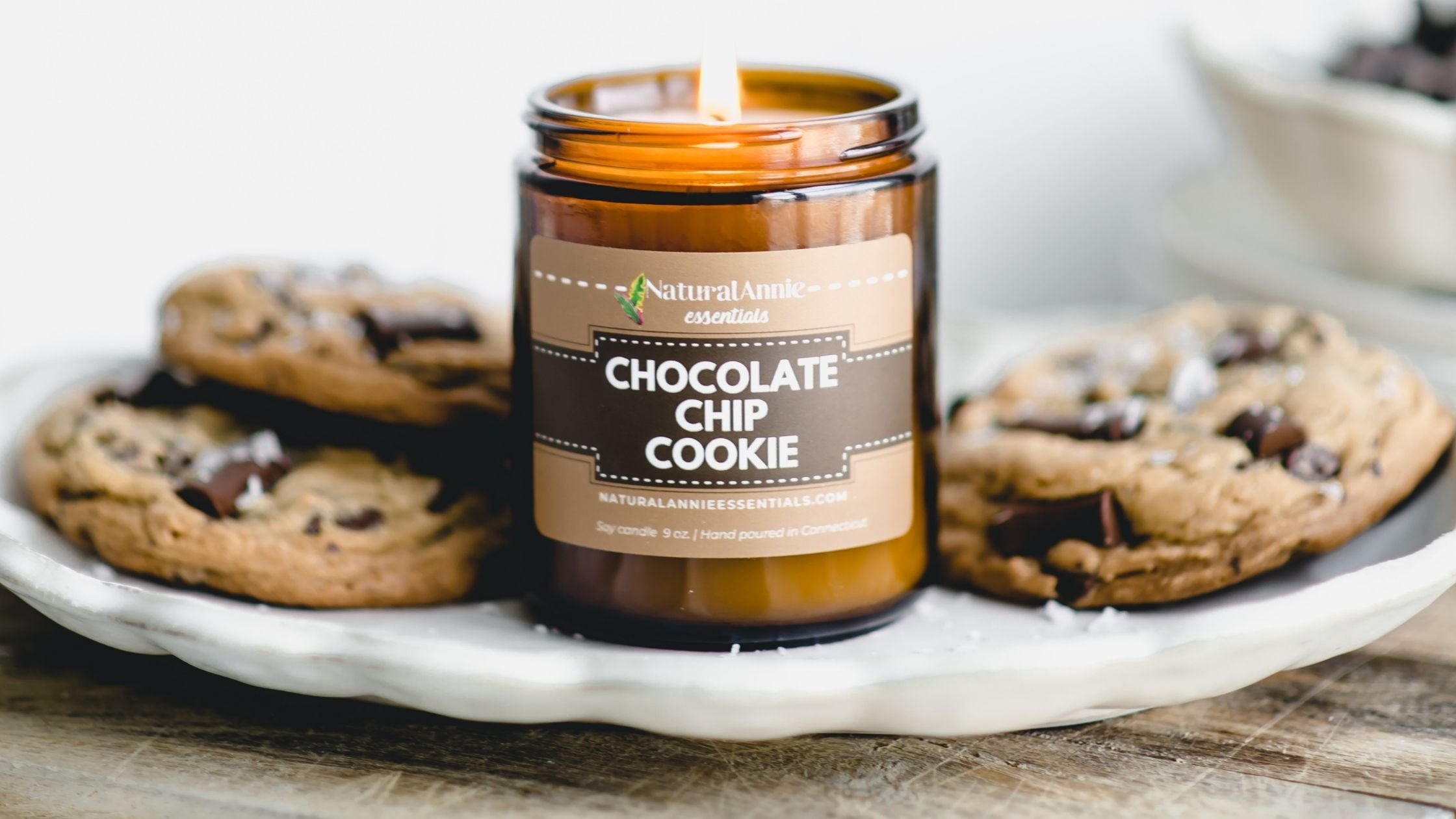 chocolate chip cookie candle for fall