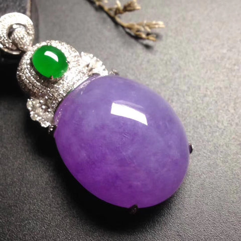 Natural jade pendant lavender jadeite pendant