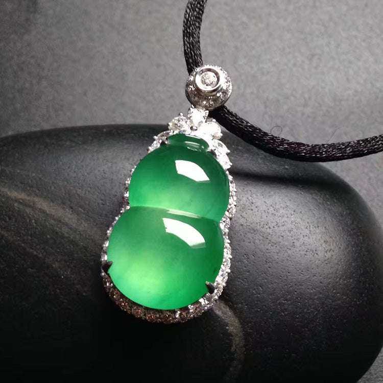 Natural Jade Pendant Jadeite Gold Pendant PT202 – Jade Nature