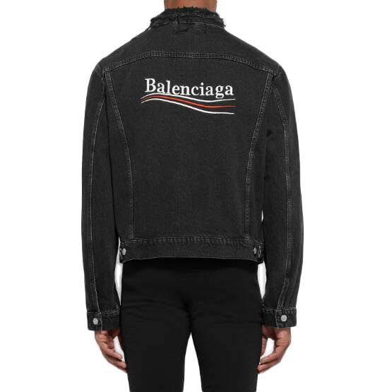 balenciaga black jean jacket