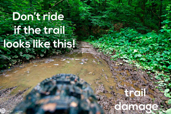 Don't mountain bike in the rain if the trail looks like this.